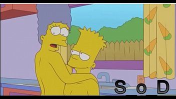 Desenho de porno com Marge e Bart Simpsons